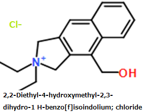 CAS#2,2-Diethyl-4-hydroxymethyl-2,3-dihydro-1 H-benzo[f]isoindolium; chloride